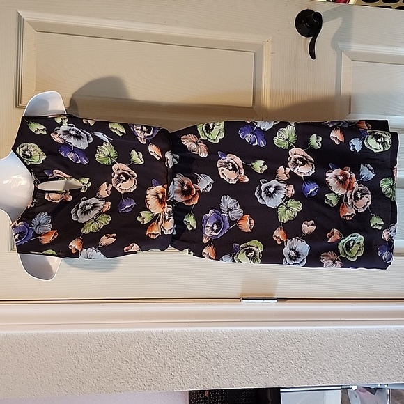 REBECCA TAYLOR Sleeveless Elasticized Waist V-Neck Silk Dress WITH POCKETS - Picture 12 of 16